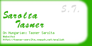sarolta tasner business card